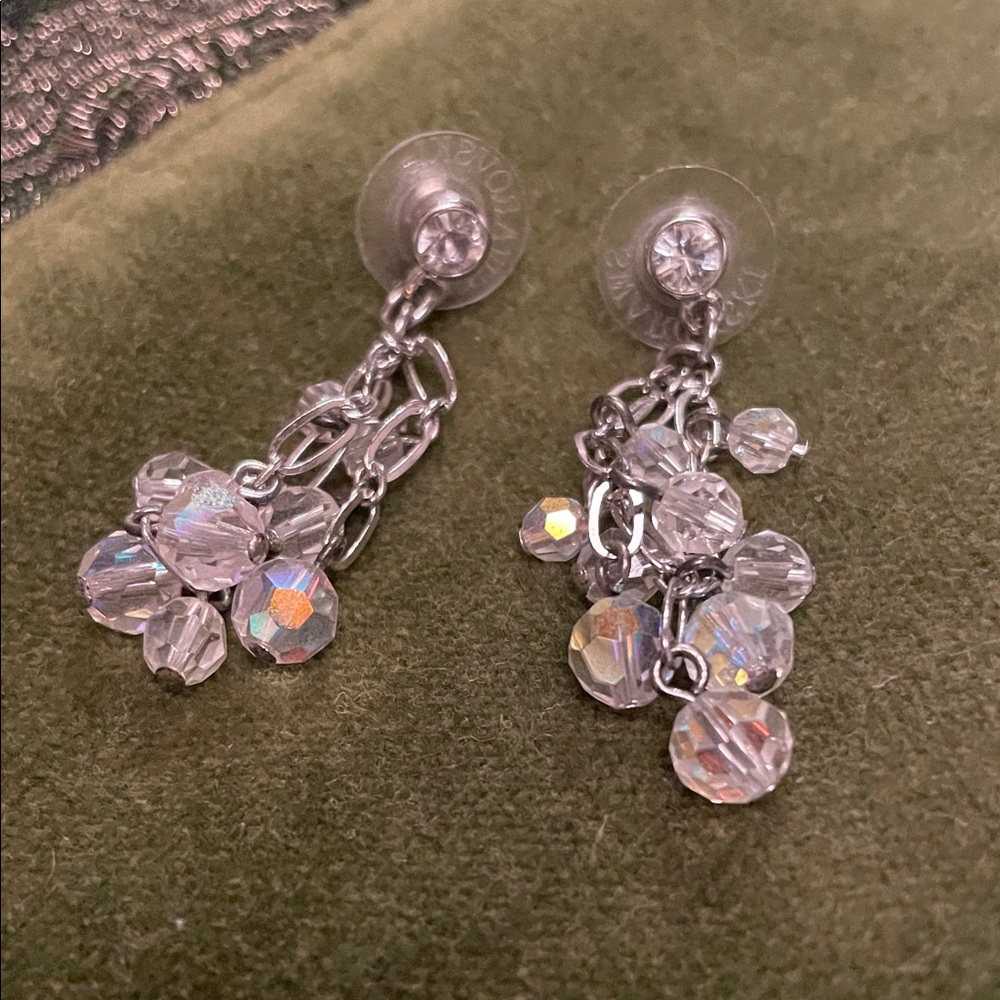 Swarovski Crystal Silver Earrings